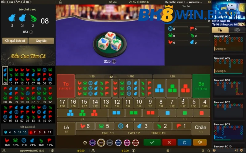 Tổng quan về game bầu cua BK8