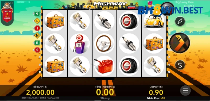 Tiến hành quay hũ Tài xế già BK8